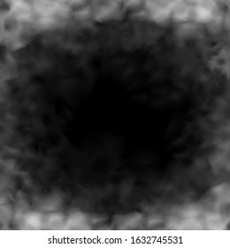Smoke or fog illustration isolated on black background, smog or fog. EPS 10