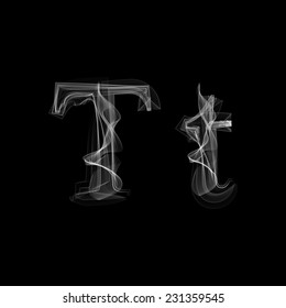 煙のフォント 文字t ベクターイラストアルファベット のベクター画像素材 ロイヤリティフリー Shutterstock