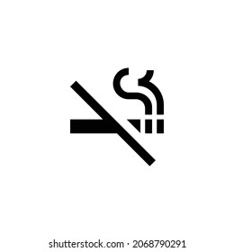 Smoke Free Icon. Flat Style Design Isolated On White Background. Vector Illustration