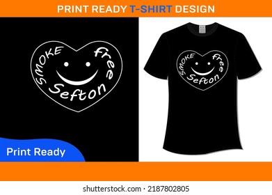SMOKE FREE SEFTON premium T-SHIRT