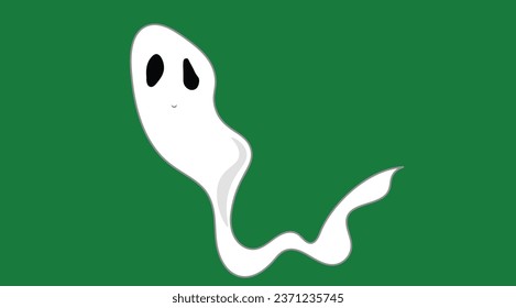 smoke ghost white scary halloween creature with green background local ghost