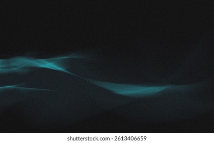 Smoke Glowing green grainy noise texture background blurred light gradient black green 