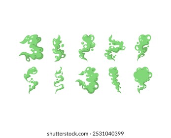 Smoke Green Design Element Set 