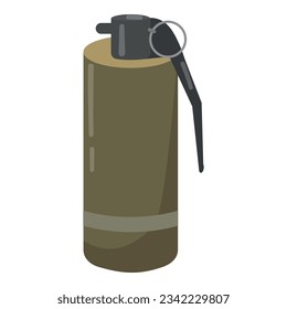 Smoke grenade icon cartoon vector. Security badge. Officer guard