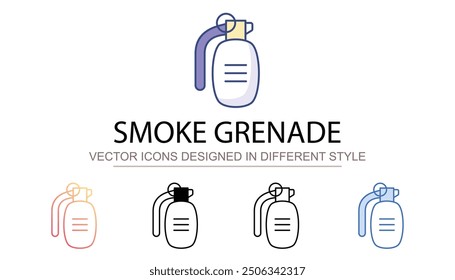 Smoke Grenade icon design with white background stock illustration