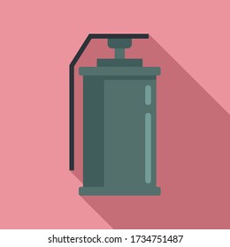 Smoke grenade icon. Flat illustration of smoke grenade vector icon for web design