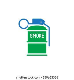 Smoke grenade icon vector, filled flat sign, solid colorful pictogram isolated on white. Symbol, logo illustration
