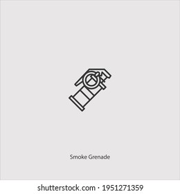 smoke grenade icon vector isolated on white background
