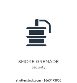 Smoke grenade icon vector. Trendy flat smoke grenade icon from security collection isolated on white background. Vector illustration can be used for web and mobile graphic design, logo, eps10