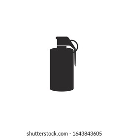 Vektorillustration mit Rauchgranate-Logo, Symbol in flachem Design 