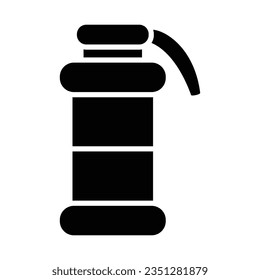 Rauch Grenade Vectorglyph Symbol für private und kommerzielle Nutzung.
