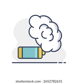 Icono aislado del Vector de la granada de Smoke. Manifestación, protesta, huelga, revolución. Símbolo del gráfico para su diseño del Sitio web, logotipo, App, UI