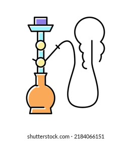 smoke hookah mens leisure color icon vector. smoke hookah mens leisure sign. isolated symbol illustration