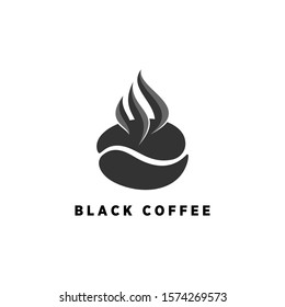 smoke or hot coffee bean shape Image graphic icon logo design abstract concept vector stock. Can be used as a symbol associated with drink or cafe.