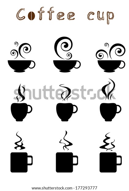 Smoke Hot Coffee Coffee Cup Icon Stock Vector (Royalty Free) 177293777