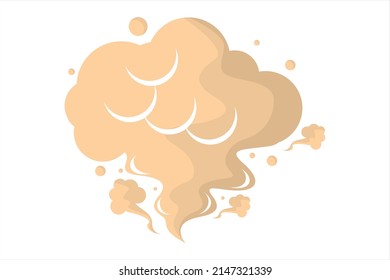 Humo. Ilustración vectorial de humo caliente