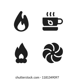 smoke icon. 4 smoke vector icons set. vortex, fire and bonfire icons for web and design about smoke theme