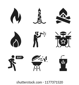 smoke icon. 9 smoke vector icons set. exit, welder and drum set icons for web and design about smoke theme