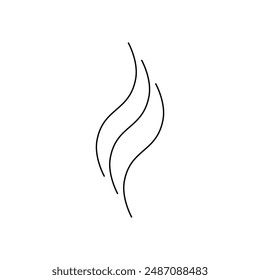 Smoke-Symbol. Abstraktes Geruchszeichen. Von Hand gezogener heißer Dampf. Linien-Luft-Geruchssymbol. Doodle Feuer Rauch Symbol. Vektorillustration isoliert auf weißem Hintergrund.