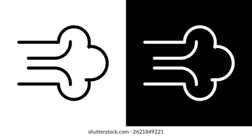Icono de Smoke concepto de trazo sobre fondo blanco