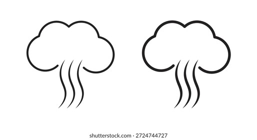 Icono de Smoke. cartel plano lleno para el concepto móvil y el Diseño web