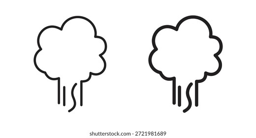 Icono de Smoke icono plano simple. Versión Liner - Vector de stock.