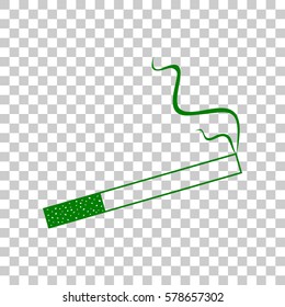 Smoke icon great for any use. Dark green icon on transparent background.