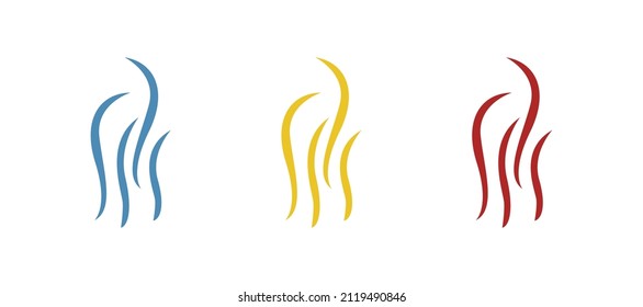 smoke icon on a white background, vector illustration