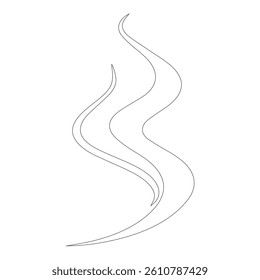 Smoke icon. Outline illustration of smoke vector icon for web
