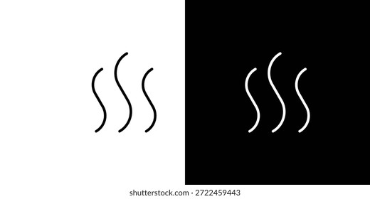 Esquema de iconos de Smoke y Vector lineal. Icono de esquema e ilustración