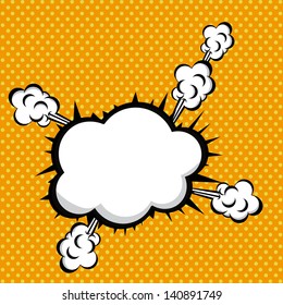 smoke icon over dotted background vector illustration  