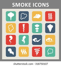 Smoke icon set foe web