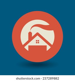 Smoke icon or sign, vector illustration