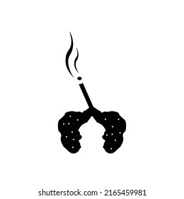 Smoke Icon Sign Vector Isolated on White Artboard