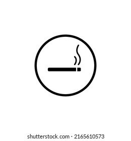 Smoke Icon Sign Vector Isolated on White Artboard