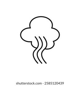 Smoke icon. simple thin line vector icon