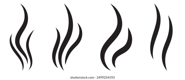 Smoke Icon. Steam Icon. Smell Icon. Aromas vaporize icons. Vector Illustration. Vector Graphic. EPS 10