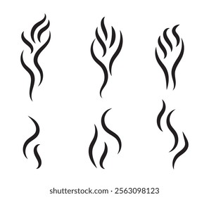 Smoke Icon. Steam Icon. Smell Icon. Aromas vaporize icons. Vector Illustration. Vector Graphic. EPS 10