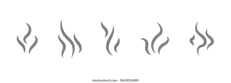Smoke Icon. Steam Icon. Smell Icon. Aromas vaporize icons. Vector Illustration. Vector Graphic. EPS 10