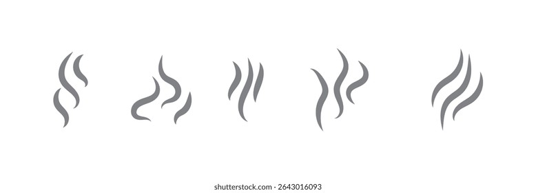 Smoke Icon. Steam Icon. Smell Icon. Aromas vaporize icons. Vector Illustration. Vector Graphic. EPS 10