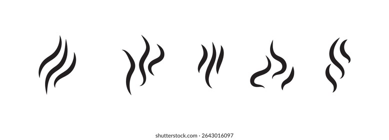 Smoke Icon. Steam Icon. Smell Icon. Aromas vaporize icons. Vector Illustration. Vector Graphic. EPS 10