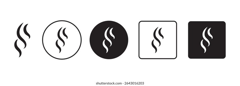 Smoke Icon. Steam Icon. Smell Icon. Aromas vaporize icons. Vector Illustration. Vector Graphic. EPS 10