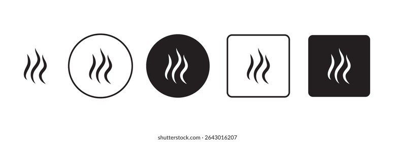 Smoke Icon. Steam Icon. Smell Icon. Aromas vaporize icons. Vector Illustration. Vector Graphic. EPS 10