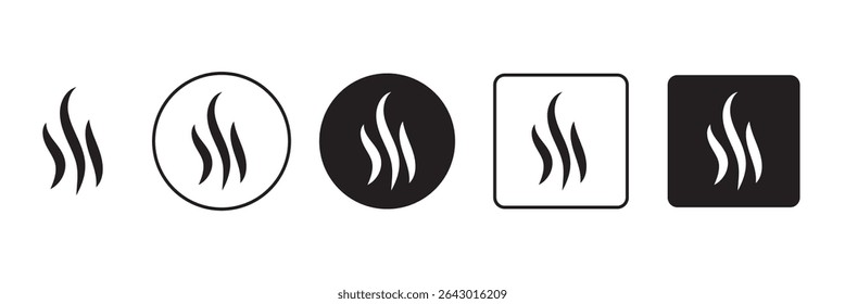 Smoke Icon. Steam Icon. Smell Icon. Aromas vaporize icons. Vector Illustration. Vector Graphic. EPS 10