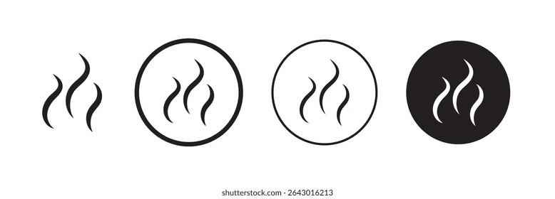 Smoke Icon. Steam Icon. Smell Icon. Aromas vaporize icons. Vector Illustration. Vector Graphic. EPS 10