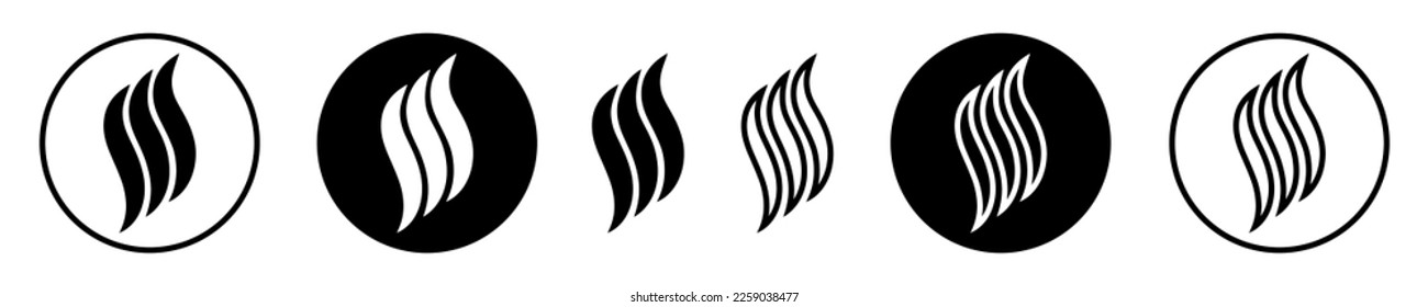 Smoke icon. Steam vector illustration. Aroma, vapor logo sign. Smoke or steam silhouette.