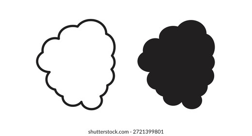 Icono de Smoke para la Plantilla. Conjunto de gráficos de Vector de iconos