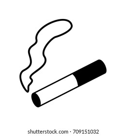 Smoke icon. Vector. Flat style black icon on white.