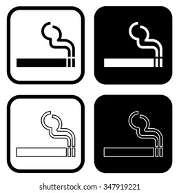 Smoke icon . Vector illustration