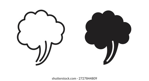Icono de Smoke. Ilustración vectorial, plano y carrera